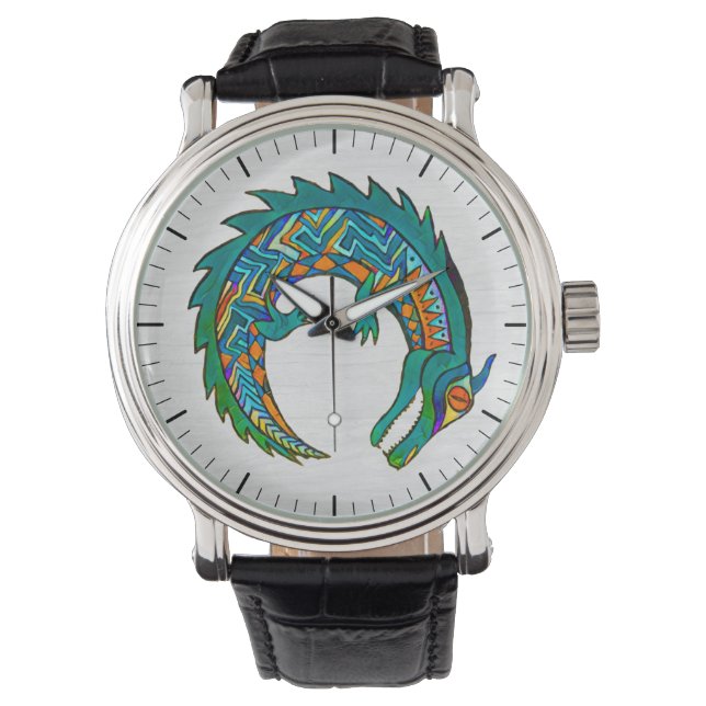 Tribal Alligator Art Watch (Front)