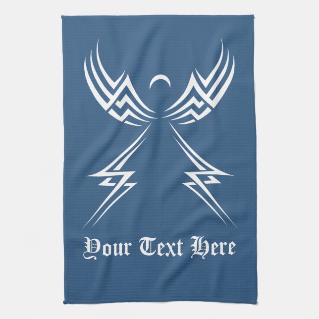 Tribal Angel custom kitchen towel (Vertical)