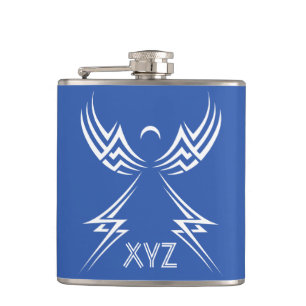 Tribal Angel custom monogram flask