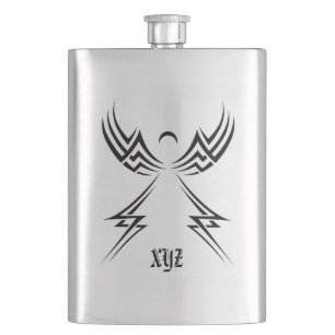 Tribal Angel custom monogram flask
