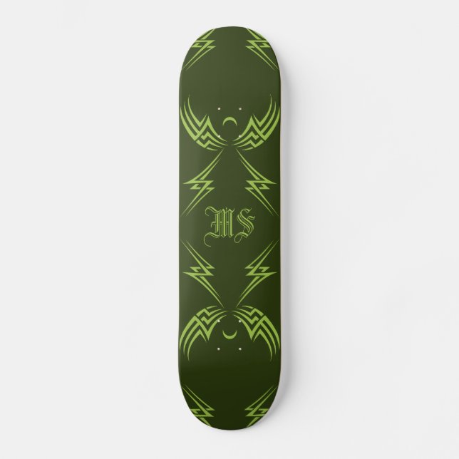 Tribal Angel custom skateboard (Front)