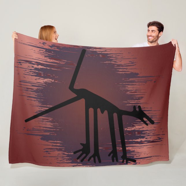 Tribal Animal Art Animals - Ancient Red Animal Fleece Blanket (In Situ)