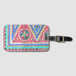Tribal Antique Colourful Arabian Door Luggage Tag