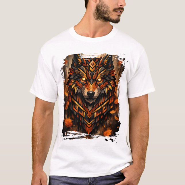 Tribal Armour Wolf • Fall Colours Edition T-Shirt (Front)