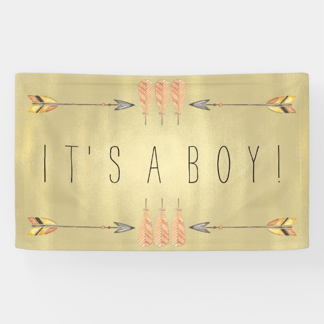 Tribal Arrow Baby Shower Banner (Horizontal)