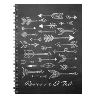 Tribal Arrow Chalkboard Artwork Custom Guestbook Notebook