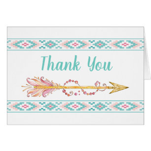 Tribal Arrow Teepee Thank You Cards