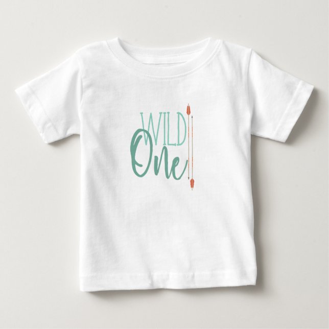 Tribal Arrow Wild One | First Birthday Baby T-Shirt (Front)