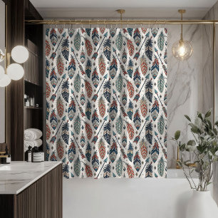 Tribal Arrows Curtain Rustic Ethnic Bath Accent