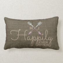 Tribal Arrows Initials Wedding Rustic Burlap Taupe