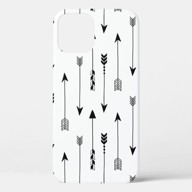 Tribal arrows on white background. Seamless patter Case-Mate iPhone Case (Back)