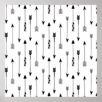 Tribal arrows on white background. Seamless patter