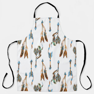 Tribal arrows: watercolor vintage illustration. apron