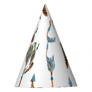 Tribal arrows: watercolor vintage illustration. party hat