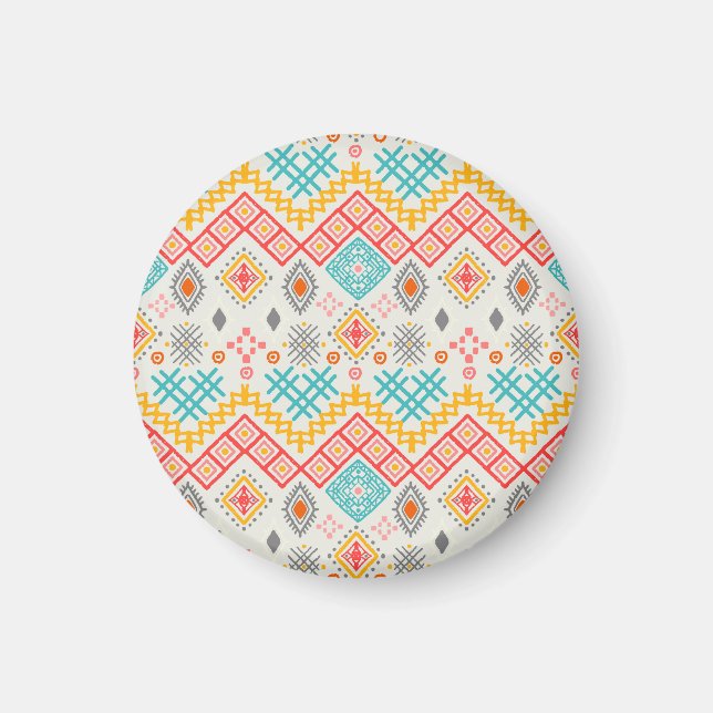 Tribal art: boho geometric print. magnet (Front)