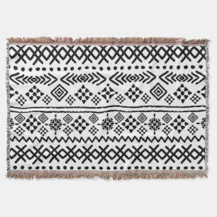Tribal art boho: geometric seamless. throw blanket