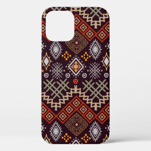 Tribal art boho seamless pattern iPhone 12 case