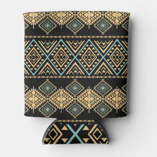 Tribal art, ethnic geometric, colourful pattern. can cooler