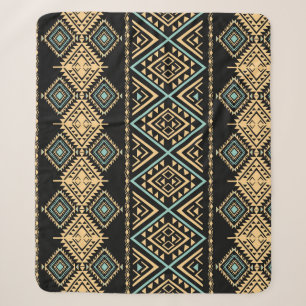 Tribal art, ethnic geometric, colourful pattern. sherpa blanket
