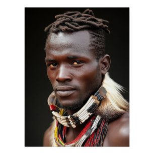 Tribal Art for an African Man Poster