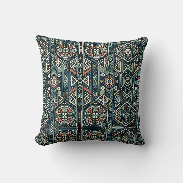 Tribal Art Inspired Cushion (Front)