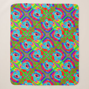 Tribal art inspired design Aboriginal Sherpa Blanket