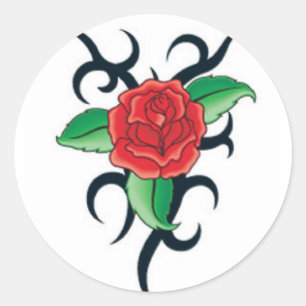 Tribal Art LOVE the Uncivilized World Classic Round Sticker