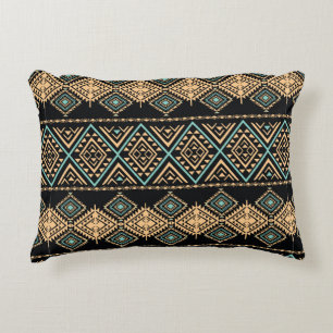 Tribal art pattern. Ethnic geometric print. Aztec  Decorative Cushion