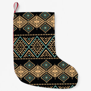 Tribal art pattern. Ethnic geometric print. Aztec Small Christmas Stocking