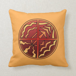 Tribal Art Pillow First Nations Art Pillows