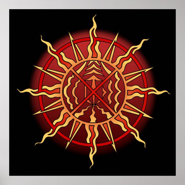 Tribal Art Poster Native Spiritual Print Poster (Front)