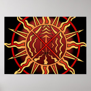 Tribal Art Poster Spitiual Native Art Print Poster