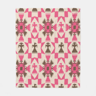 Tribal aztec abstract seamless pattern fleece blanket