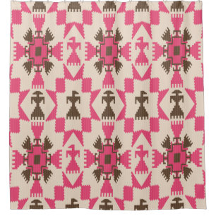 Tribal aztec abstract seamless pattern shower curtain