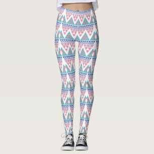 Tribal aztec colourful pattern leggings