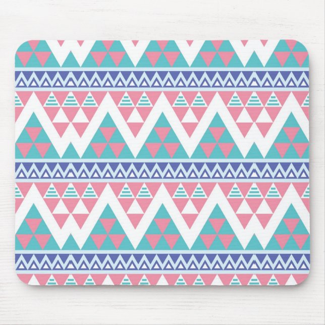 Tribal aztec colourful pattern mouse pad (Front)