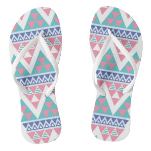 Tribal aztec colourful pattern thongs