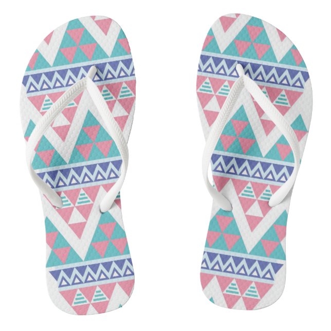 Tribal aztec colourful pattern thongs (Footbed)