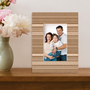 Tribal Aztec Geometric Pattern Etched Frames