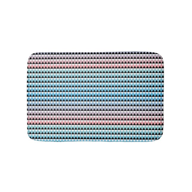 Tribal Aztec Ombre Pattern Bath Mat (Front)