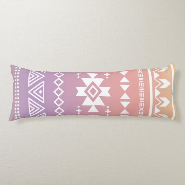 Tribal aztec ombre pattern body cushion (Front)
