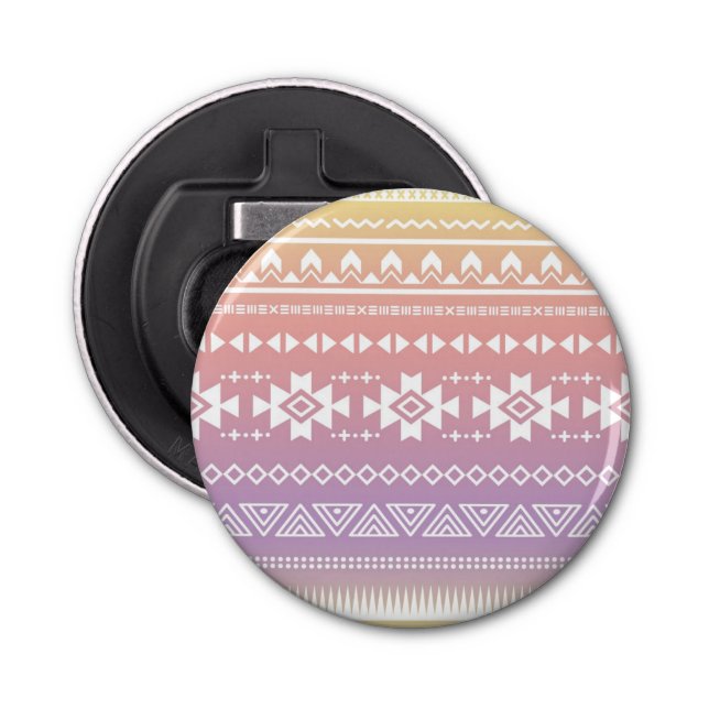 Tribal aztec ombre pattern bottle opener (Front)