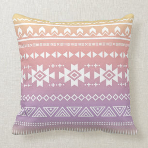 Tribal aztec ombre pattern cushion