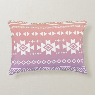 Tribal aztec ombre pattern decorative cushion