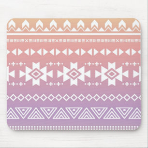 Tribal aztec ombre pattern mouse pad