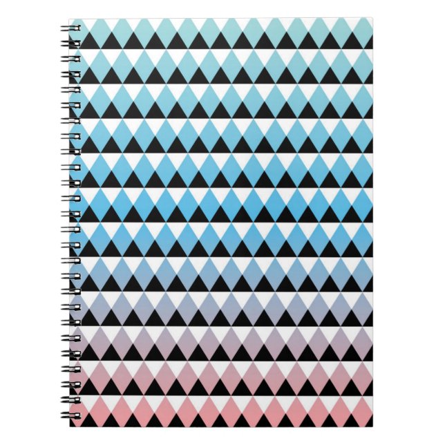 Tribal Aztec Ombre Pattern Notebook (Front)
