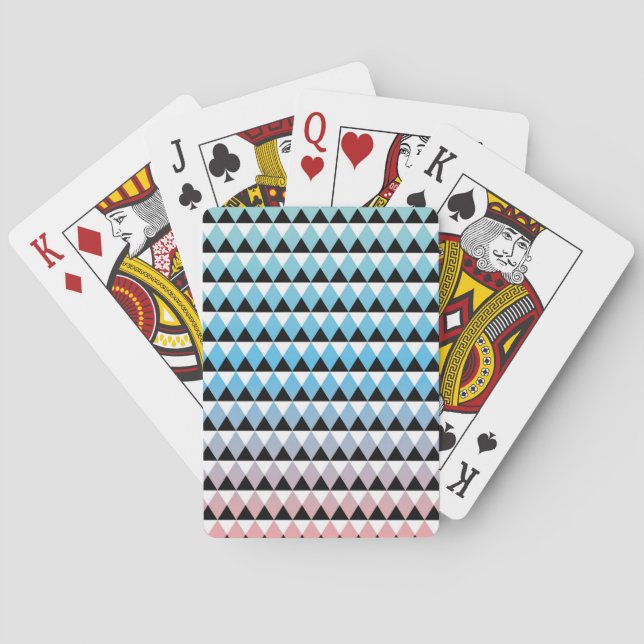 Tribal Aztec Ombre Pattern Playing Cards (Back)