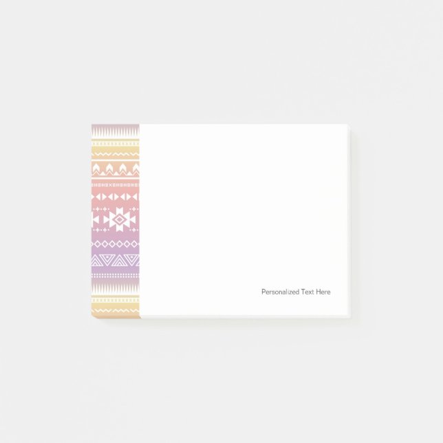 Tribal aztec ombre pattern post-it notes (Front)