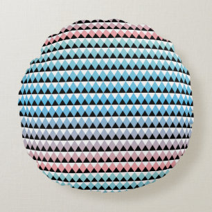 Tribal Aztec Ombre Pattern Round Cushion