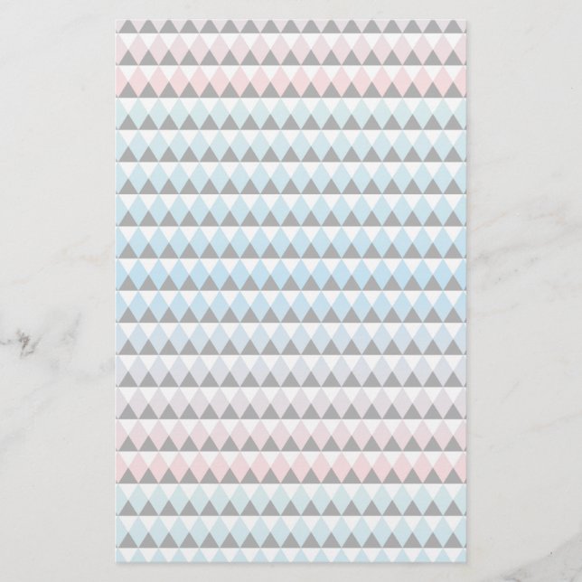 Tribal Aztec Ombre Pattern Stationery (Front)